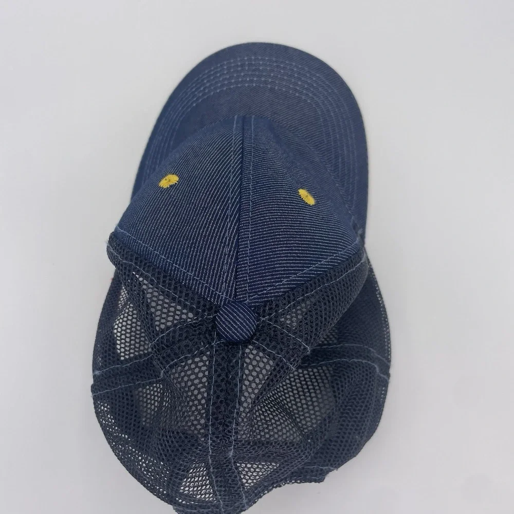 McDonalds Hat Snap Back Cap Employee Mesh Blue Crew Staff Restaurant Apparel